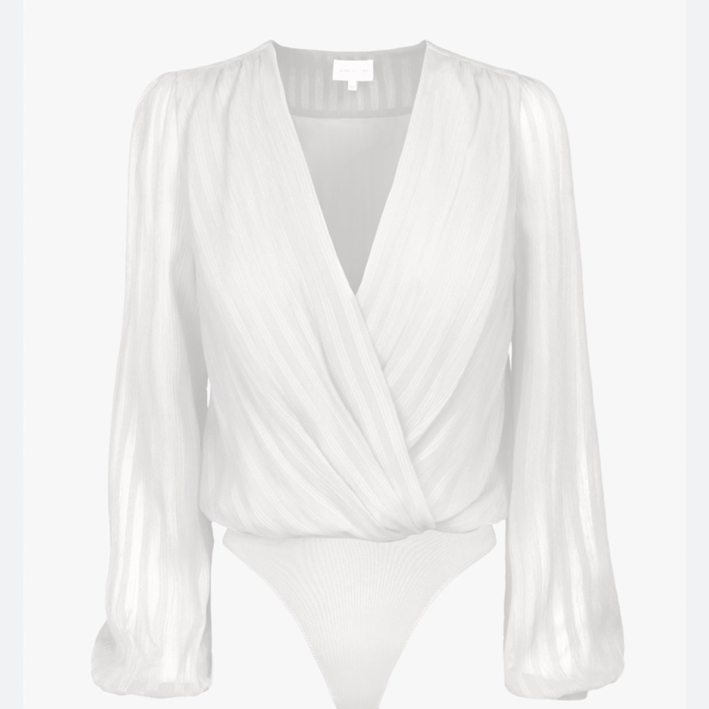 Satin stripe bodysuit. Size small